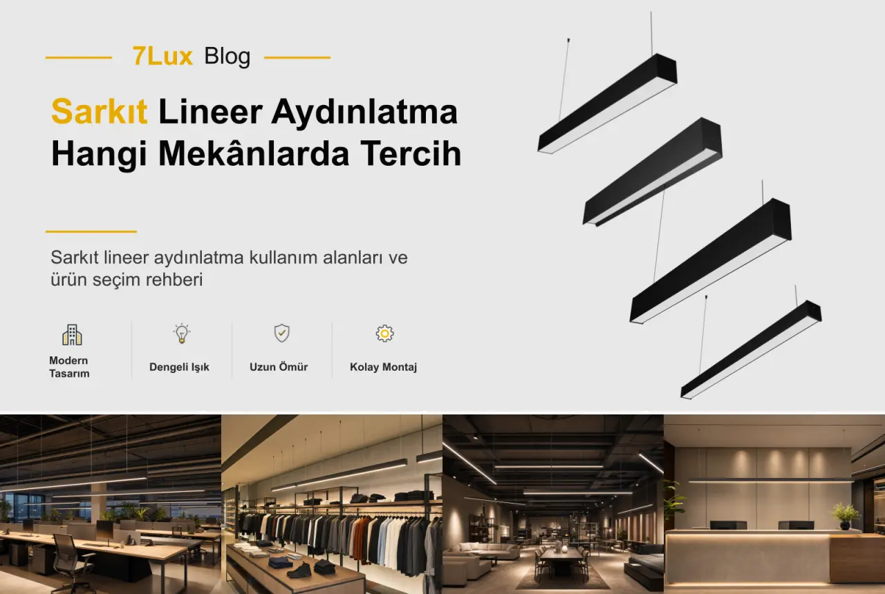 Sarkıt Lineer Aydınlatma Hangi Mekânlarda Tercih Edilir?