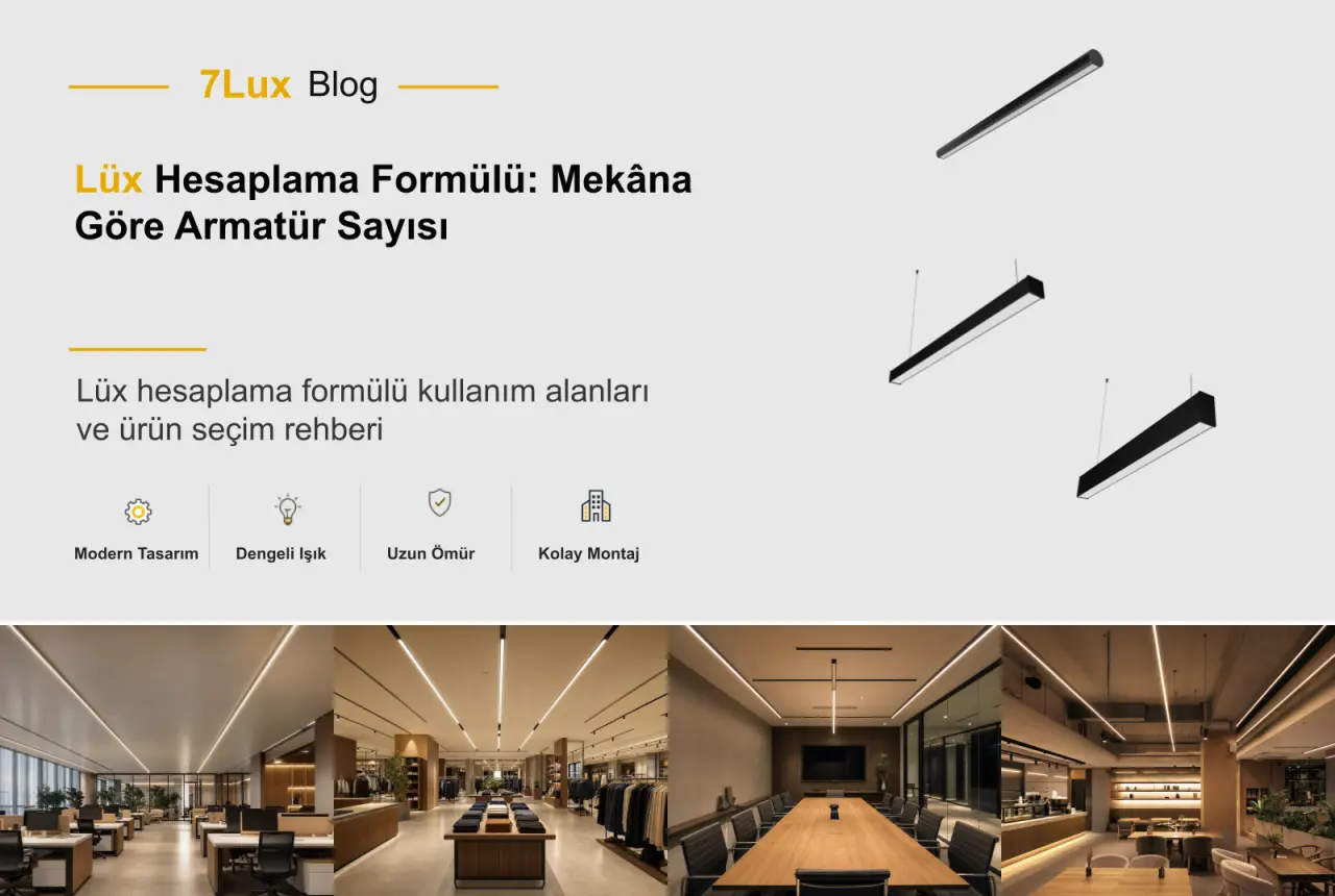 Lüx Hesaplama Formülü: Mekâna Göre Armatür Sayısı Nasıl Belirlenir?