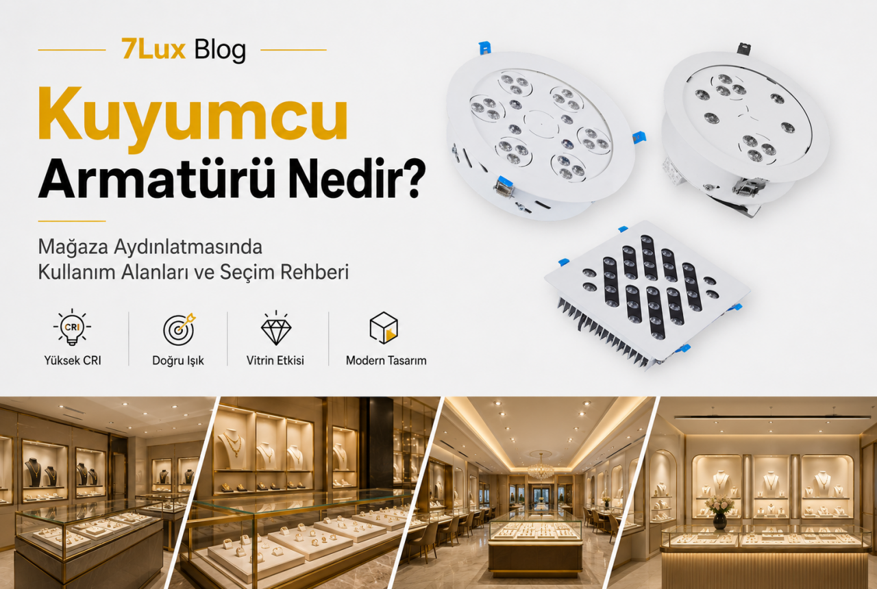 Kuyumcu Armatürü Nedir? Mağaza Aydınlatmasında Kullanım Alanları ve Seçim Rehberi