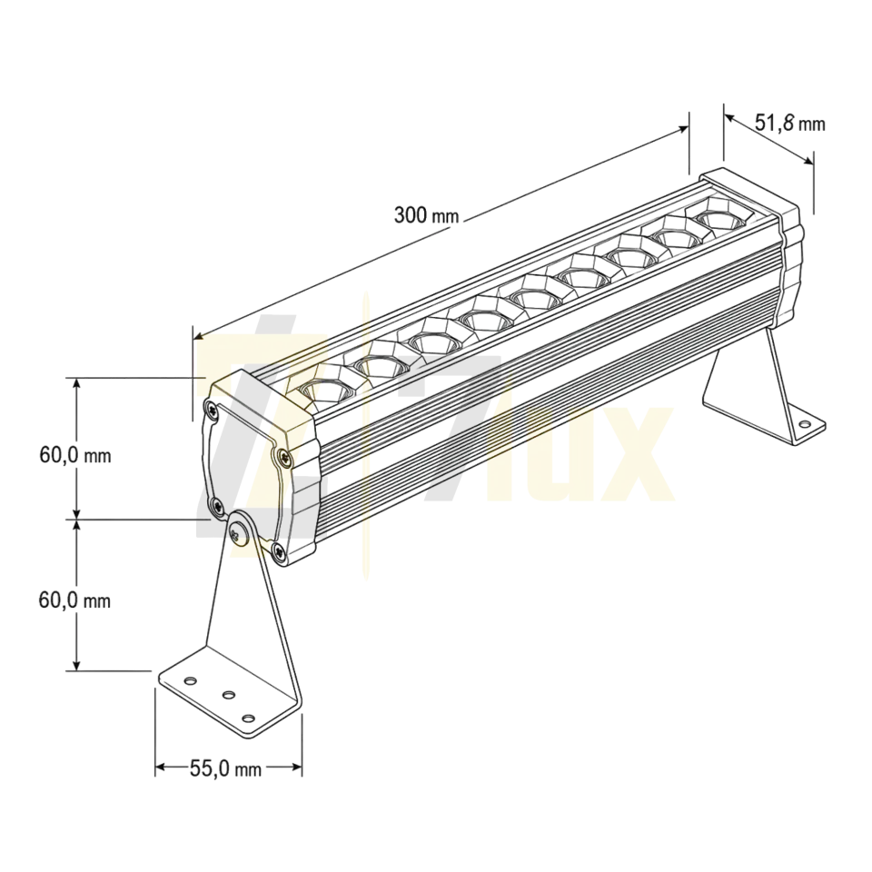 Wallwasher 30 cm Aydinlatma 9W Sıva Üstü Led Volvoşır