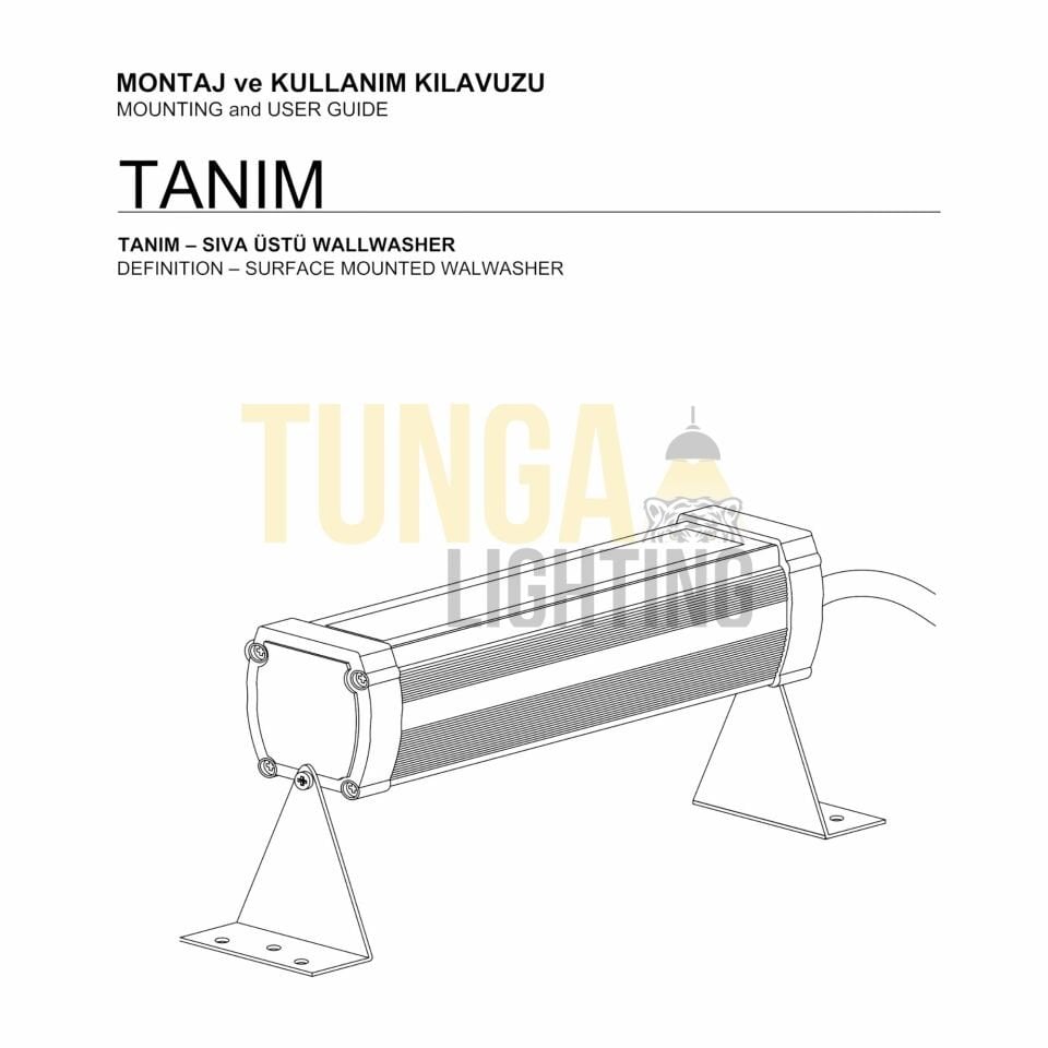 12W Wallwasher Aydınlatma IP65 Rotasyon Ayak 220V