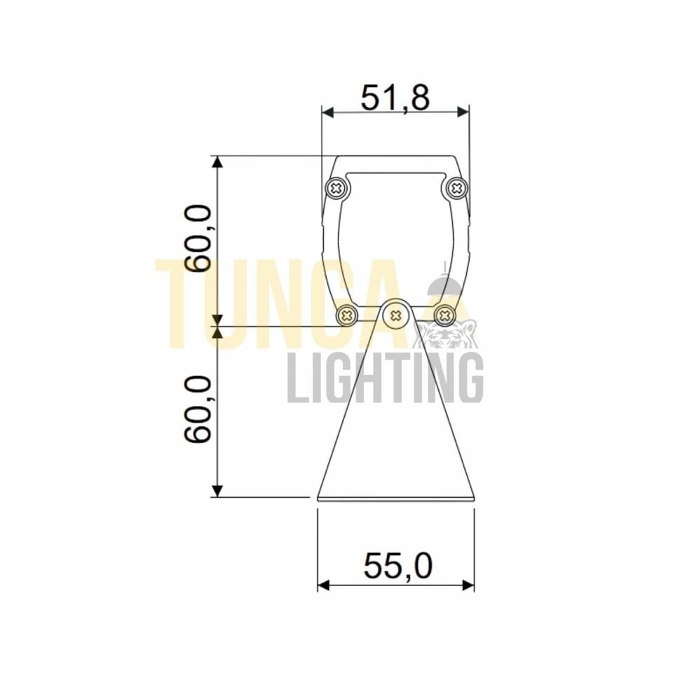 45W Wallwasher Aydınlatma IP65 Rotasyon Ayak 220V