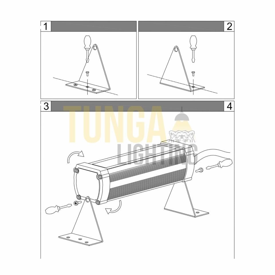 Wallwasher Aydınlatma 54W IP65 220V Rotasyon Ayak CE
