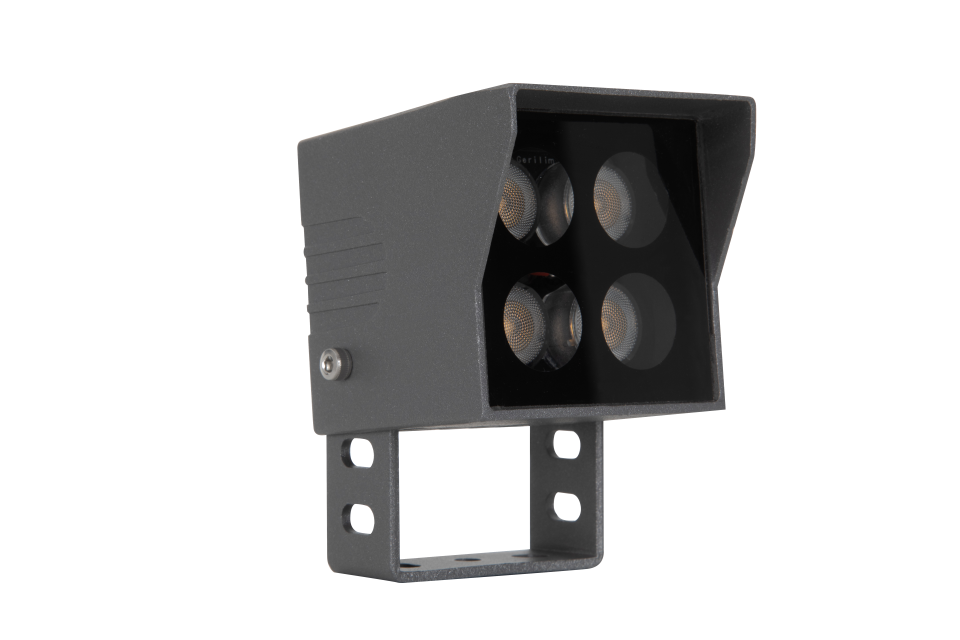 7W Siperlikli Bahçe Aydınlatma Spotu IP65 4 LED U Braket