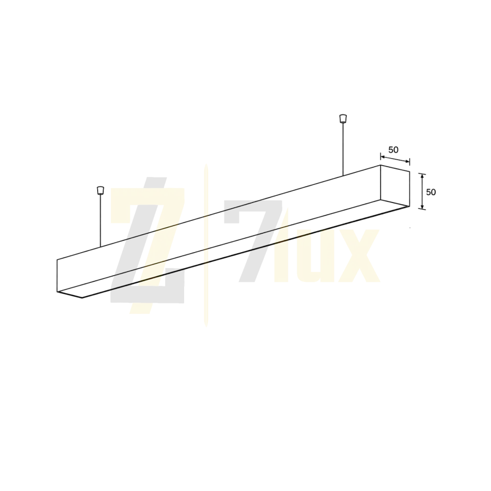 Lineer LED Armatür Sarkıt 42W/M 50x50 Kasa