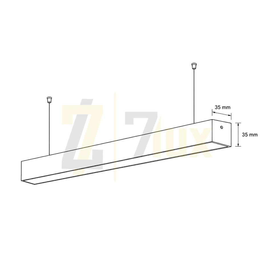 Lineer LED Armatür Sarkıt 30W/M 35x35 Kasa