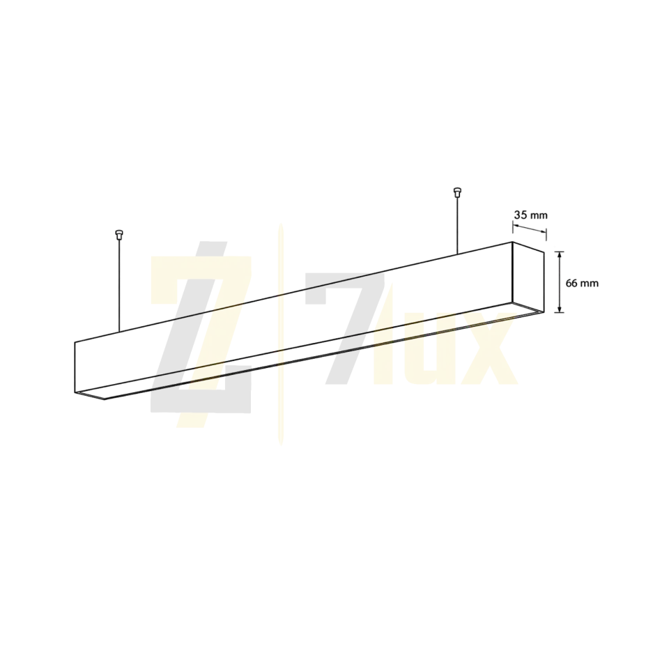 Lineer LED Armatür Sarkıt 30W/M 35x66