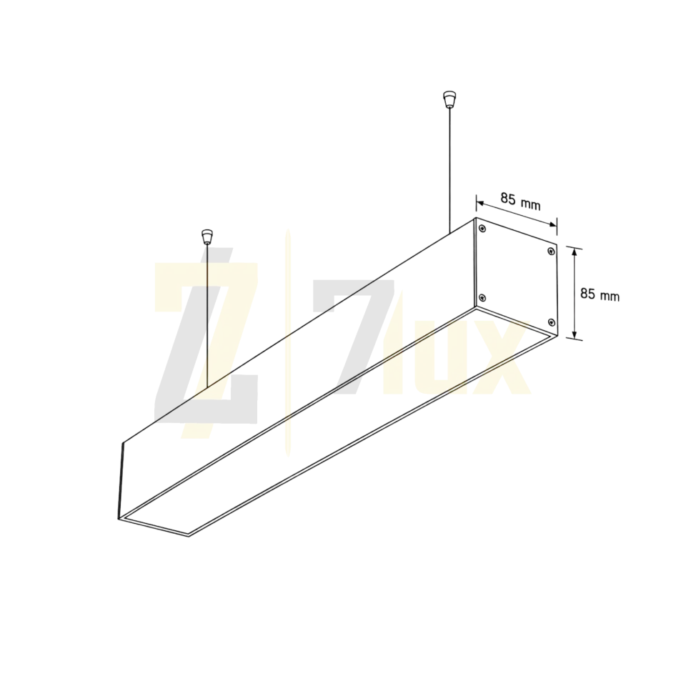 Lineer LED Armatür Sarkıt 63W/M 85x85 Kasa