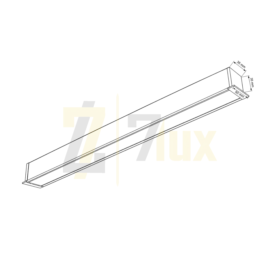Sıva Altı Lineer Led Armatür 30W/M 50x35x35 Kasa