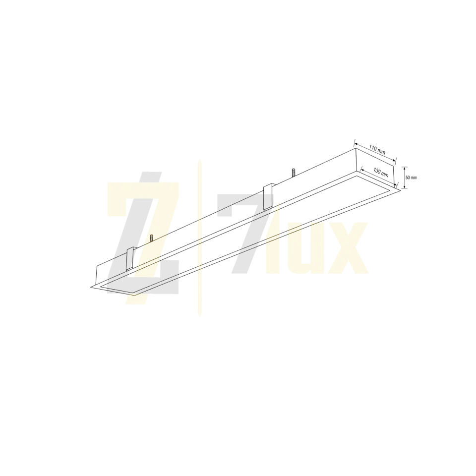 Sıva Altı Lineer LED Armatür 42W/M 130x110x50 Kasa