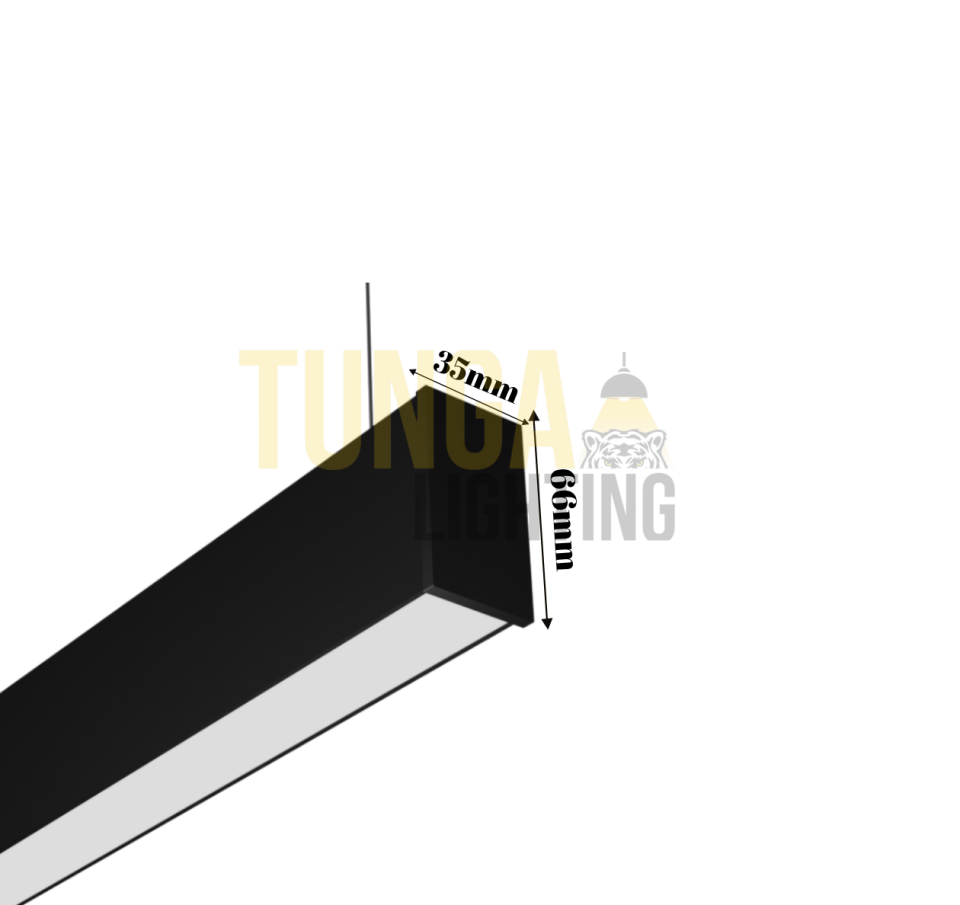 Dikdörtgen Lineer Aydınlatma 35x66 Kasa
