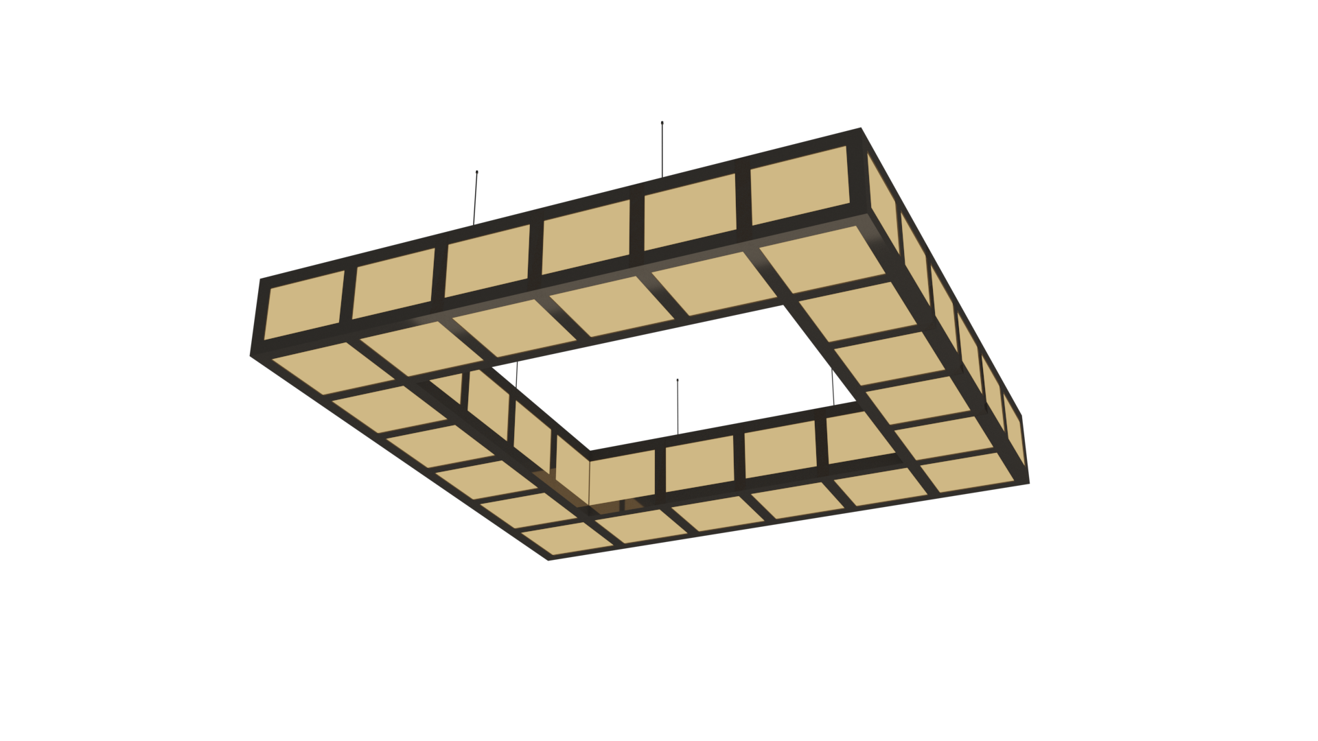Grid Kare Sarkıt Aydınlatma LED Armatür 115x115 CM