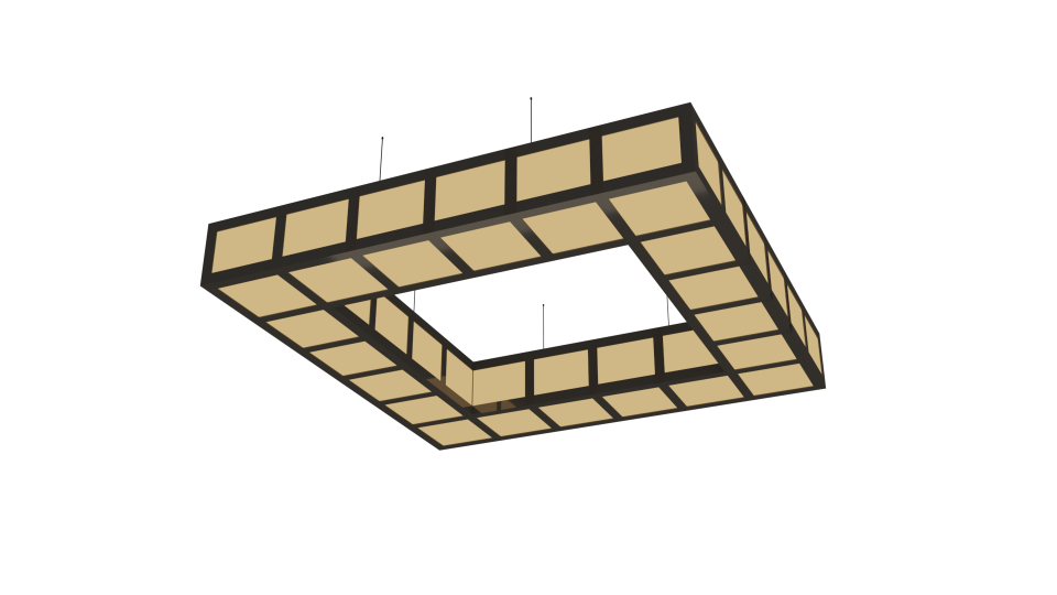 Grid Kare Sarkıt Aydınlatma LED Armatür 115x115 CM