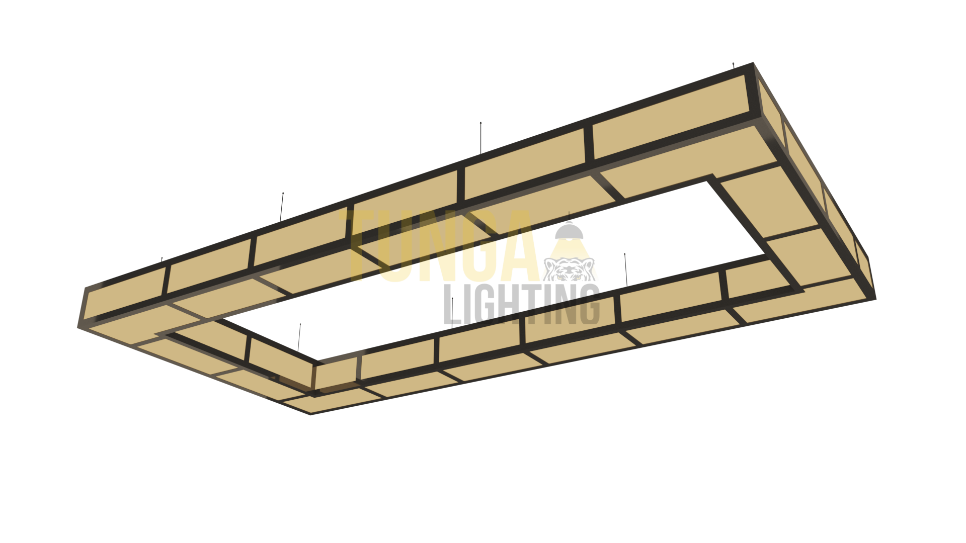 Grid Dikdörtgen Sarkıt Aydınlatma LED Armatür 100x198 cm 350W